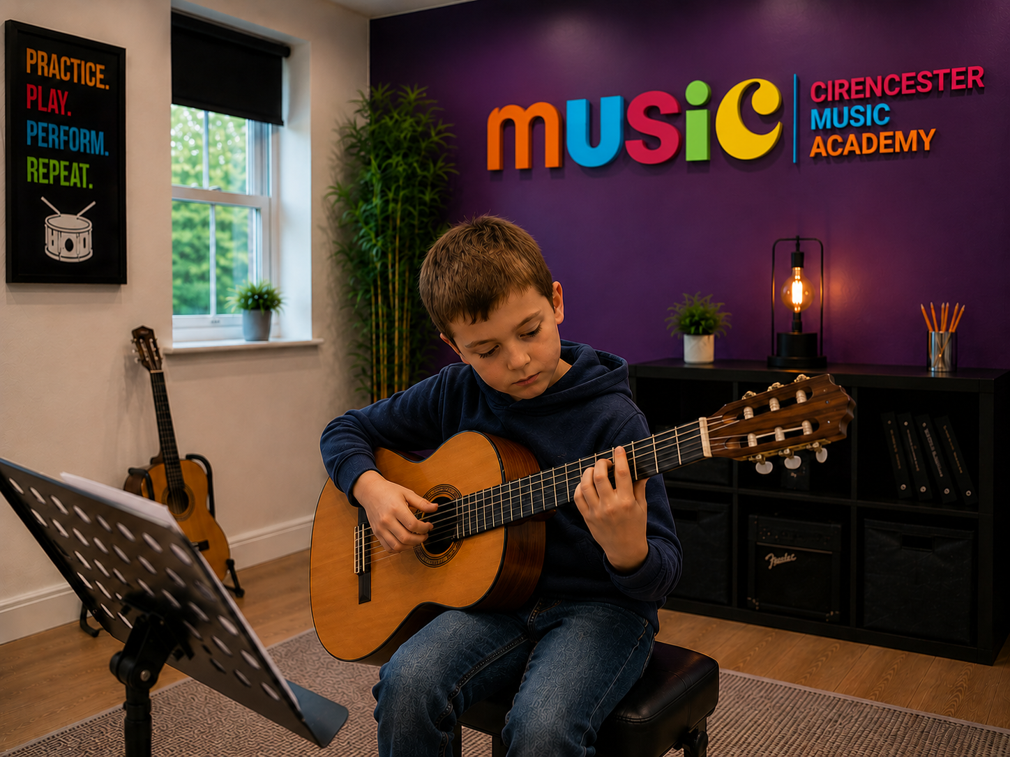 Acoustic guitar lesson in Cirencester