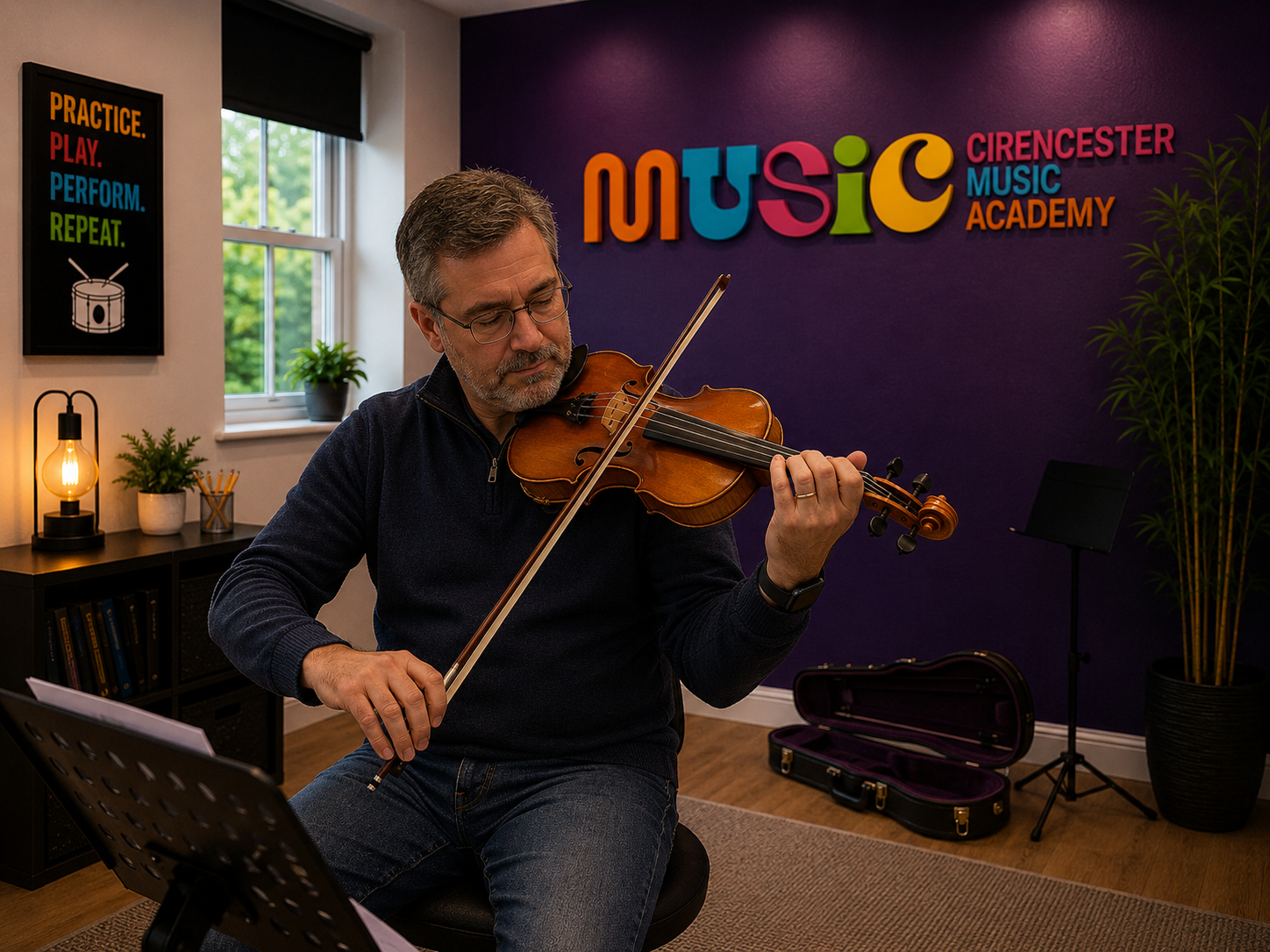 Correctly sized violin for a young student